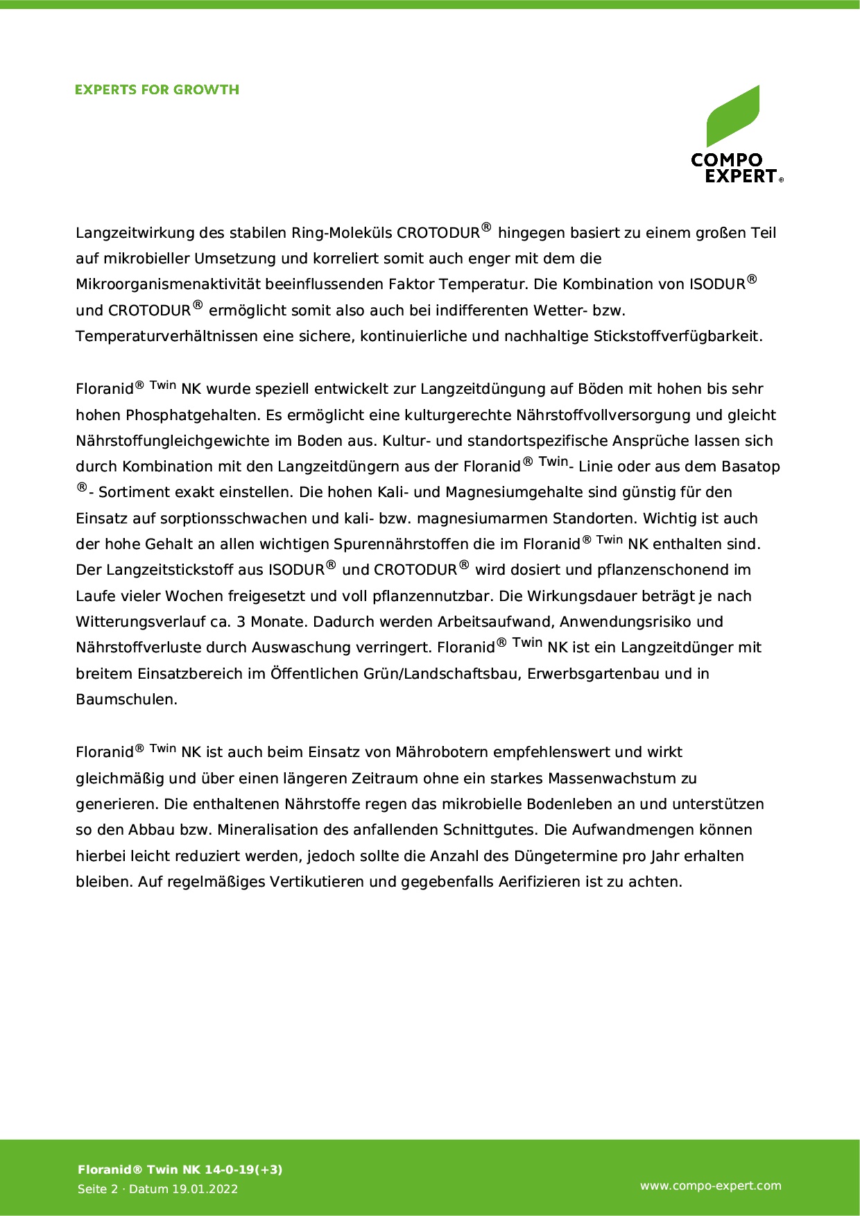 Rasendnger: COMPO Expert Floranid Twin NK 25 kg